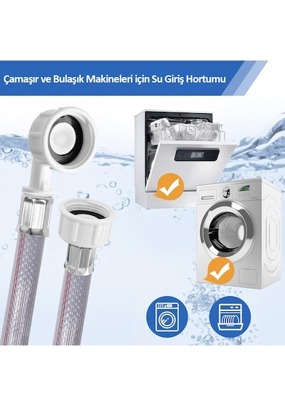 Çamaşır Makinesi Su Giriş Hortumu, Samsung Lg İle Uyumlu