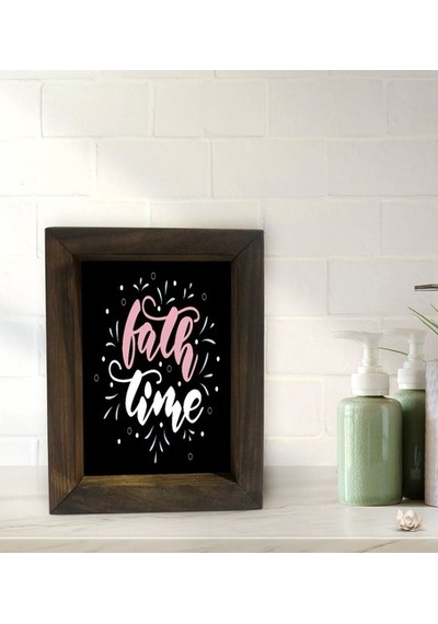 Bk Gift Banyo Dekoratif Doğal Masif Ahşap Çerçeve 15X20Cm-5