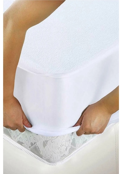 Mycey Fitted 70x110 Cm Sıvı Geçirmez Bebek Alezi Micro Kumaş Beyaz