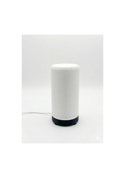 Minimalist Tasarım 3d Baskı Masa Lambası Led Işıklı Dekoratif Lamba 21 Cm Siyah