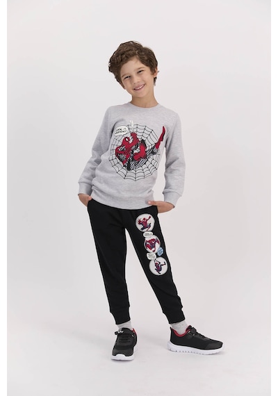 Spiderman Lisanslı Cool It Web Head Grimelanj Erkek Çocuk Eşofman Takımı Gri