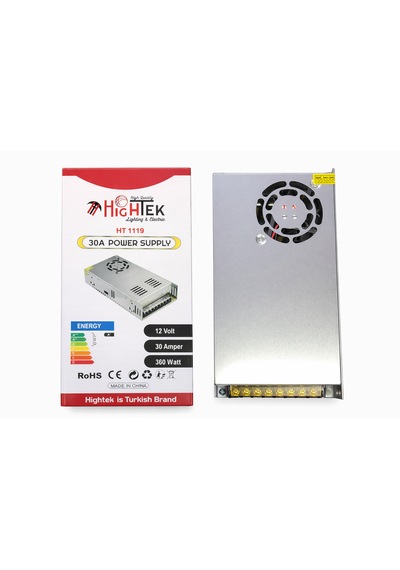 12v 30a Metal Kasa Güç Kaynağı Ip20 360w Trafo Adaptör Led - Kamera