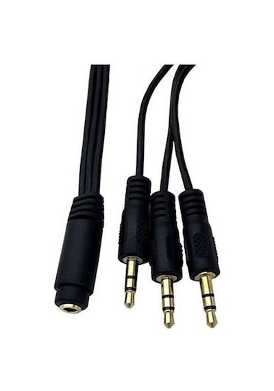 Ses Sistemi Kablosu 3 Erkek Aux 1 Dişi Aux 1 Dişi Stereo 3 Erkek Stereo Kablo