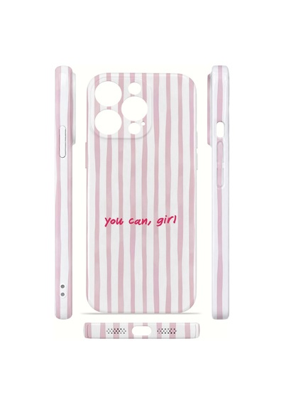 Apple iPhone Uyumlu 12 Pro Max Vorian İnce Kamera Korumalı Mika Kılıf You Can Girl You Can Girl Mika
