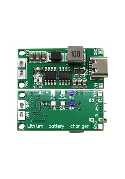 Mufunye 16.8v 4s 2a Li-po Şarj Modülü, Type-c Girişi, Aşırı Gerilim Koruması, Led Gösterge, Yeşil Terminal Yok