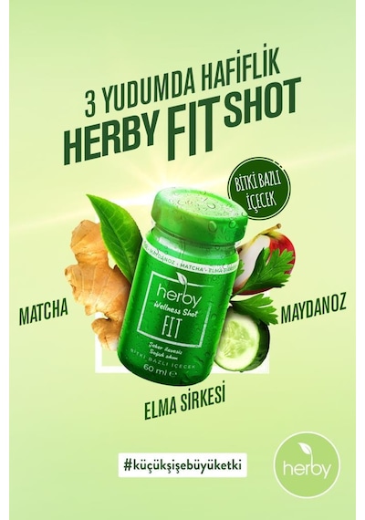 Herby Fit Matcha Shot 12'li +  Tea Diyete Destek Bitki Çayı 20'li
