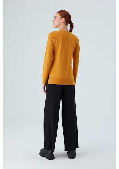 Peraluna Vanessa Pullover Merino Yünlü Yanları Yırtmaçlı Ince Kadın Triko Kazak Sarı-sarı Sarı Peraluna Vanessa Pullover Merino Yünlü Yanları Yırtmaçlı Ince Kadın Triko Kazak Sarı-sarı Sarı