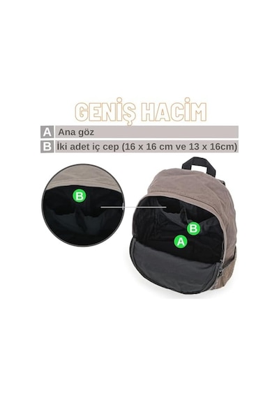 15mins Old Cotton 7054 New North Dokato Okul 15.6&apos &apos Laptop Notebook Seyahat Sırt Pamuk Kanvas Çanta 12 Gri