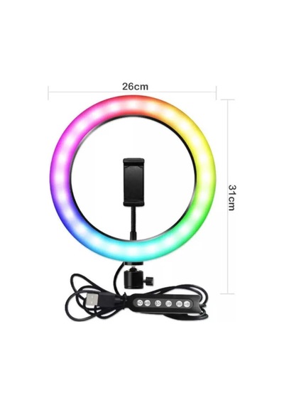 Thentech Fotoğraf Video Vlog Özçekim Selfie İçin Rgb Ring Tripolu Led