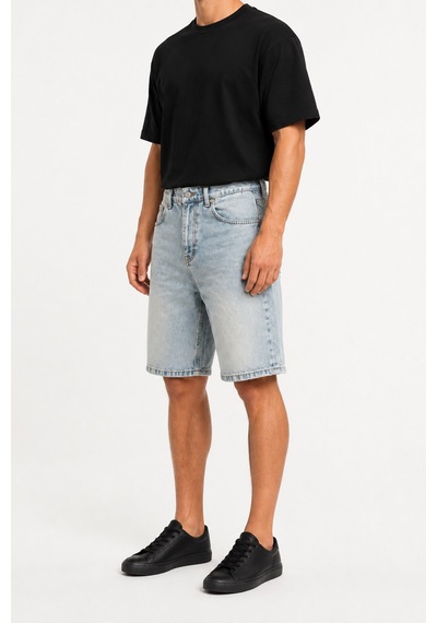 Respire Erkek Washed Jean Şort Açık Mavi