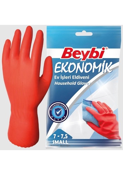 Beybi Ekonomik Lastik Eldiven No: 7 - 7,5