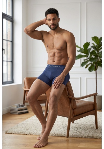 Fit Women Erkek Rahat Esnek Seamless 3 Lü Boxer Kahverengi