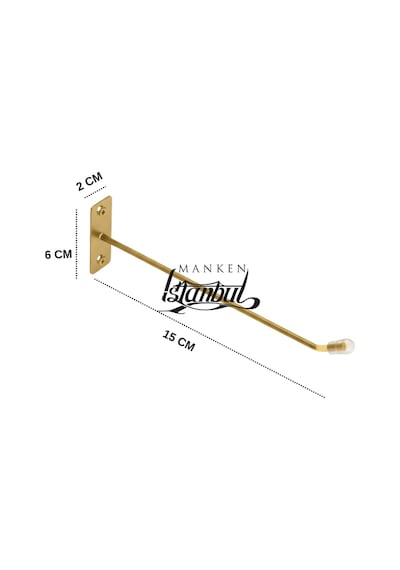 Duvara Monte Kanca Koruma Kauçuklu Gold 15 Cm Deluxe Raf Askısı Suntaya Monte 75 Adet Gold