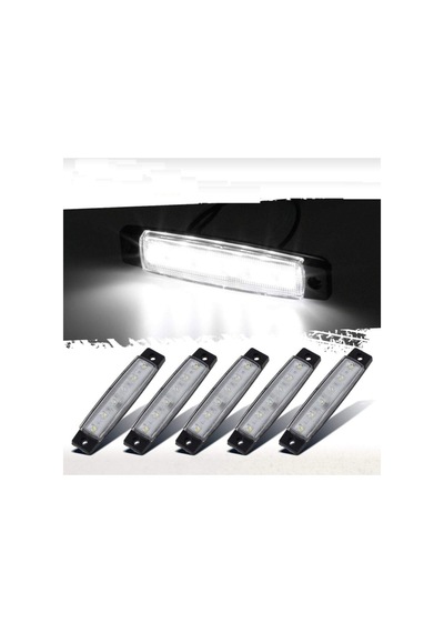 Ahmet Otomotiv Dorse Parmak Lamba 12 -24 Volt 6 Ledli Beyaz Renk 10 Adet Parmak Led Dorse Kamyon