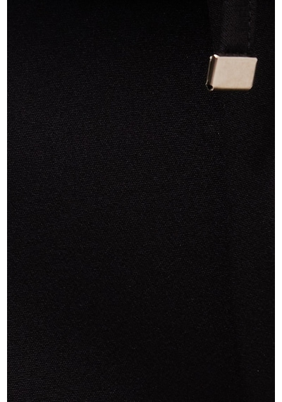 Tudors Erkek Slim Fit Dar Kesim Lastikli Bağcık Detaylı Siyah Pantolon-38236 Siyah
