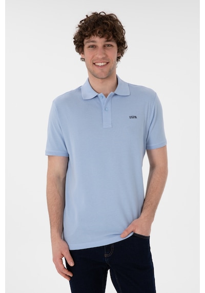 U.S. Polo Assn. Erkek Regular Fit Polo Yaka Açık Mavi Basic Tişört 50306007-VR003