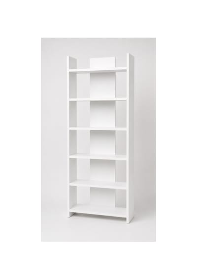 5 Raflı Modern Beyaz Kitaplık Çok Amaçlı Dekoratif Raf Ünitesi 160x64x29,5 Cm Beyaz Beyaz