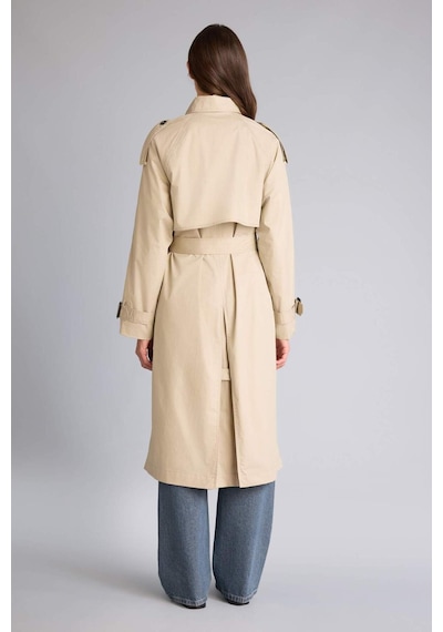 Defacto Regular Fıt Pamuk Astarlı Twill Trençkot G9107ax26spbg501 Bej-bg501