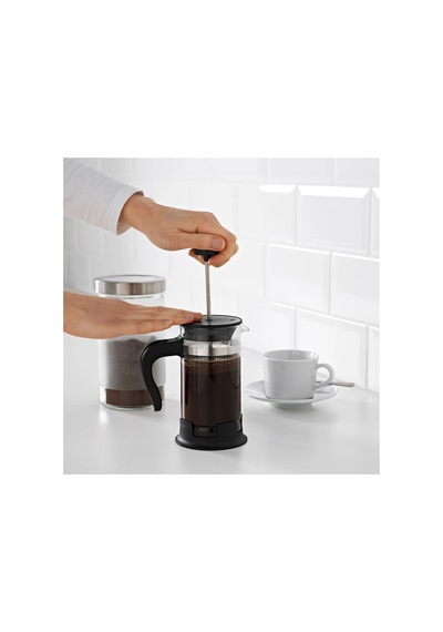 Ikea Upphetta French Press 400 Ml 8 X 17 Cm Siyah 3 Kişilik