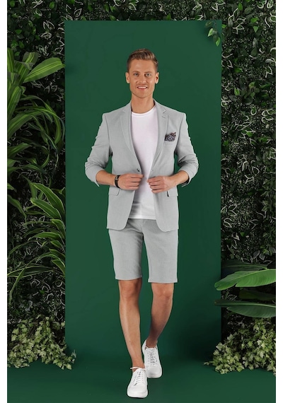 Efor C 640 Slim Fit Gri Spor Ceket Gri