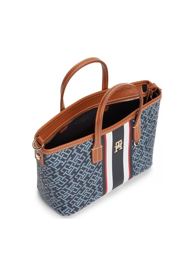 Tommy Hilfiger Th Monoplay Mını Tote Strıpe Le Kadın Mavi Çanta - Aw0aw18389