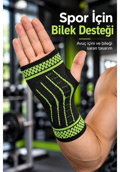Mrcelikpazar Başparmak Açıklıklı Spor Bilekliği Avuç İçi Destekli Diğer
