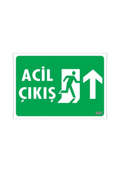 SÖNSAN UYARI LEVHALARI "ACİL ÇIKIŞ - YUKARI" DEKOTA FOTOLÜMEN 17,5*25