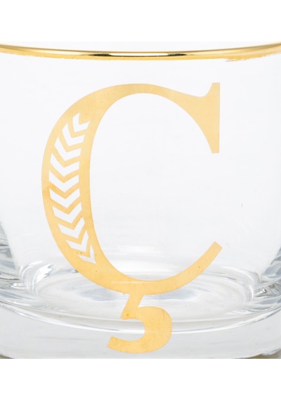 Mudo Home Monogram Bardak - Ç 300ml Altın