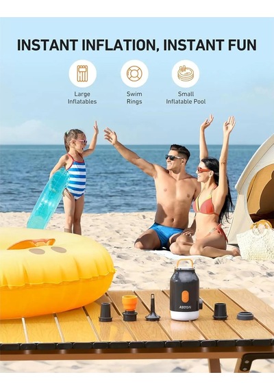 Astroai Mini Sarjli Hava Pompasi 3000mah Aırun Bc3 Siyah