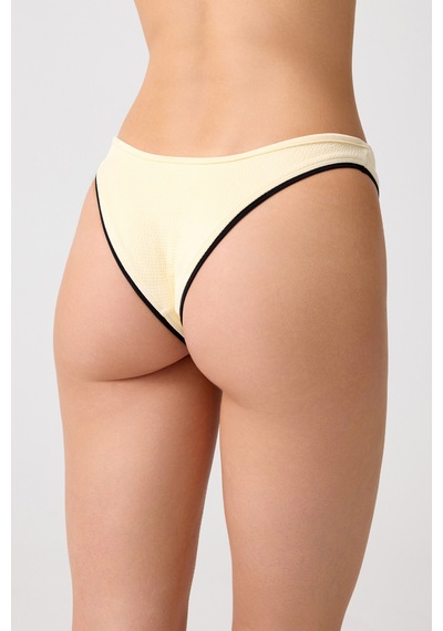 Los Ojos X Melodi Krem-siyah Brezilya Modeli Bikini Altı Retro Bottom Krem-siyah