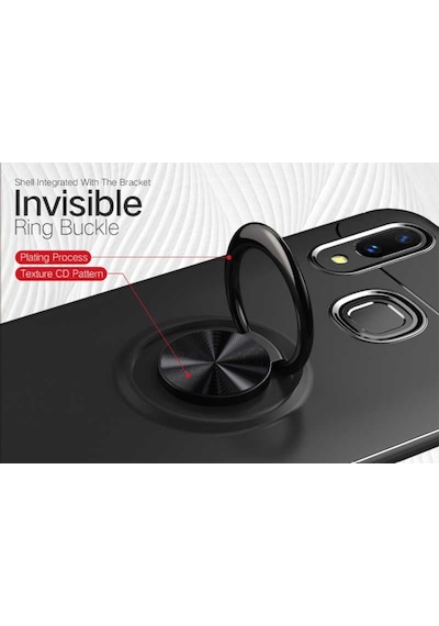 Huawei Y7 Prime 2019 Kılıf Yüzüklü Magnetli Ravel Case