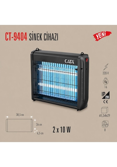 Cata CT-9404 Sinek Armatürü 2x8w 20 Metre