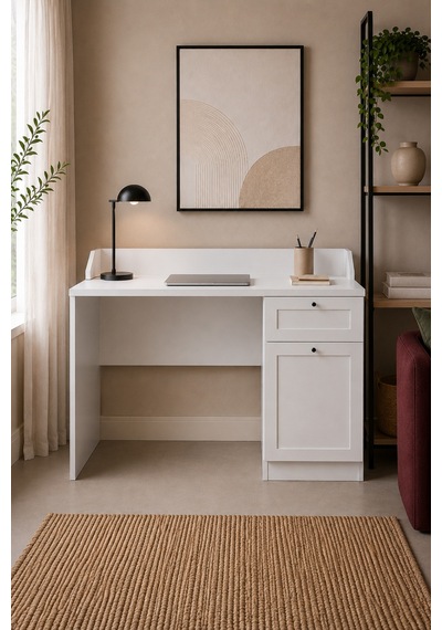 Home Alya Çalışma Masası 120x75x65 Cm Beyaz Modern Tasarım Beyaz - 914417191 Beyaz
