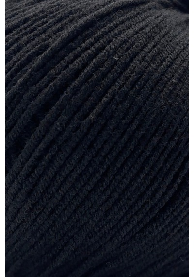 Premium Orijeans Amigurumi İpi Punch Panç Baby Soft Cotton 50 Gr Örgü İp Siyah