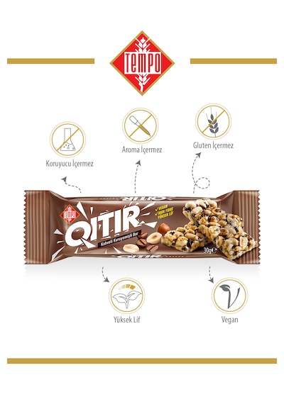 Kahveli Kuruyemişli Bar 30 G X 12 Adet