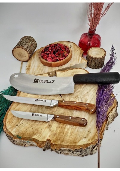 Sürmene 3'lü Mutfak Seti Kahverengi - Siyah
