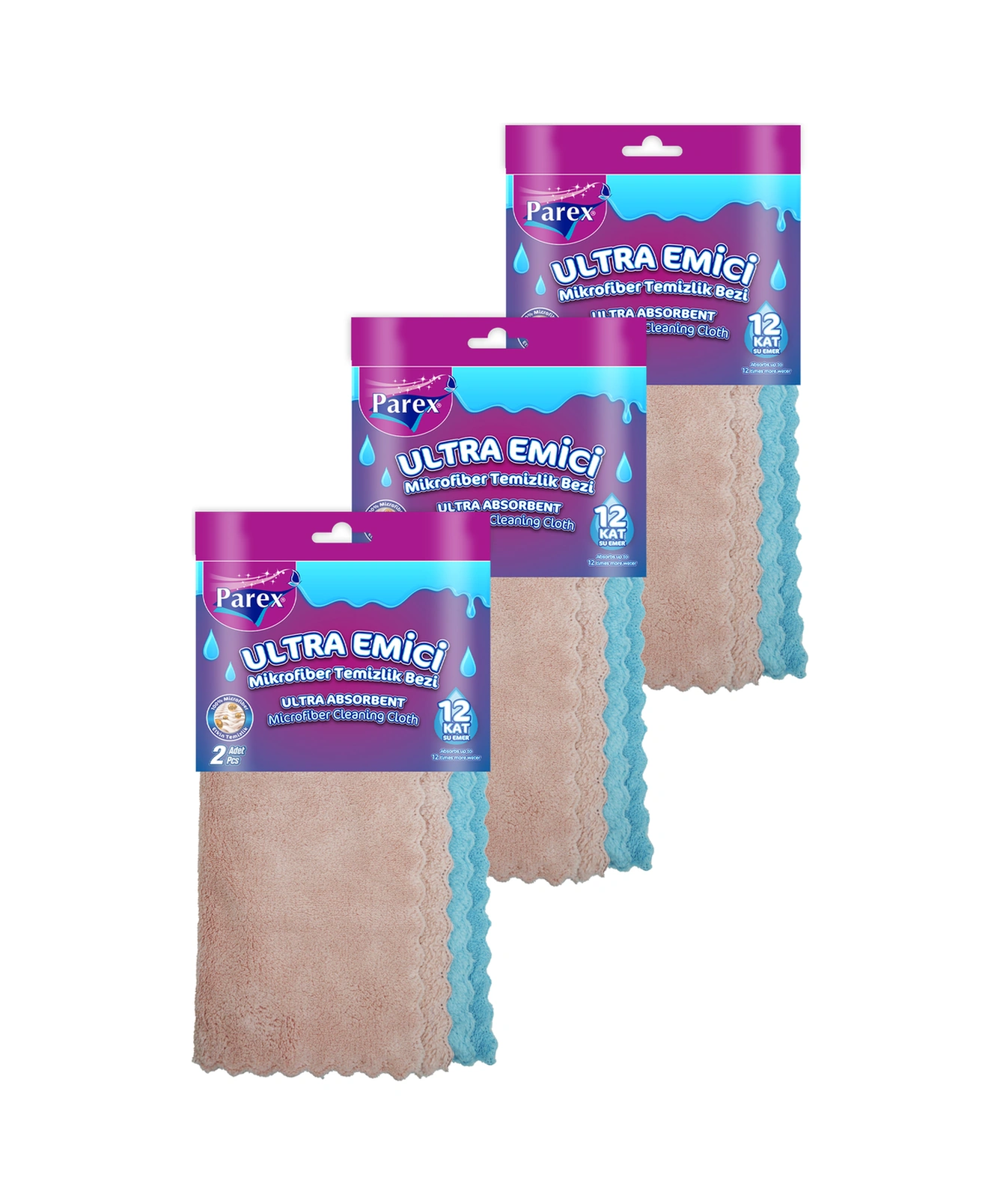 Ultra Emici 2 Li Mikrofiber Bez Üçlü Paket Diğer