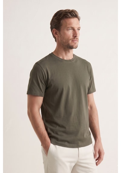 Elemge Pamuk Likra Vücuda Oturan Magic Fit Haki Erkek T-shirt Compact Penye Kısa Kol Esnek Tişört Elastan Elemge Pamuk Likra Vücuda Oturan Magic Fit Haki Erkek T-shirt Compact Penye Kısa Kol Esnek Tişört Elastan