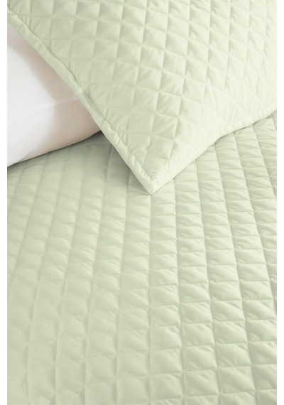 Minimal Mint Yeşili Genç Odası Tek Kişilik Pike Takımı-açık Yeşil 160x220cm Kapitone Yatak Örtüsü Puslu Pencere Eşiği