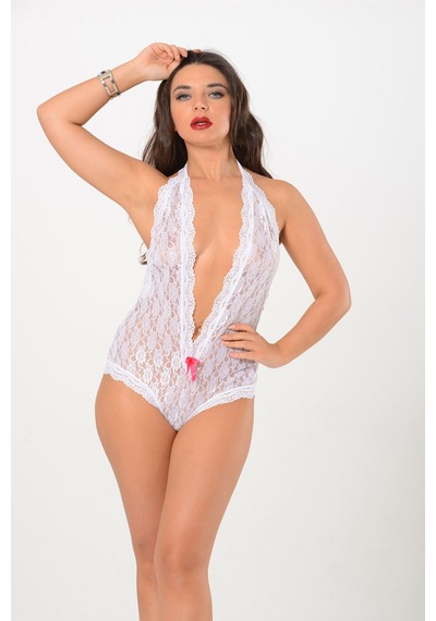 Sistina Beyaz Dantel Bodysuit - 924