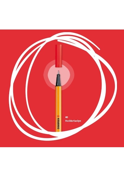 Stabilo Point 88 Ince Uçlu Keçeli Kalem 0.4 Mm Turuncu 54