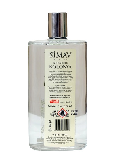 Simav Synaus Kestane Özlü ve Termal Sulu Kolonya 2'li Set 900 ML + Cam 200 ML