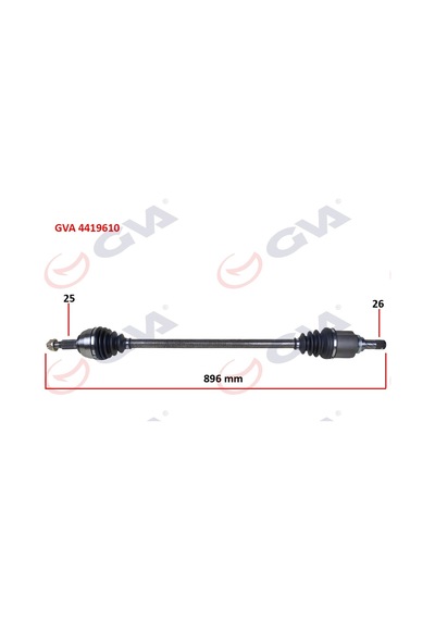 Gva Komple Aks Sağ Dacıa Dokker 12 21 Lodgy 12 21 1.5dci 1.6 896mm Gva 4419610 391002807r 391006276r 391006130r