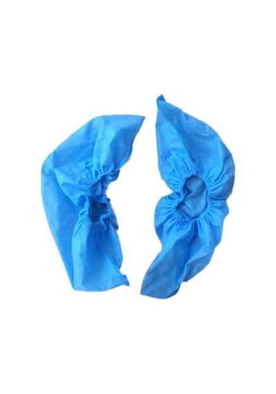 Nonwoven Spunbond Tela Yıkanabilir Mavi Galoş 1000 Adet
