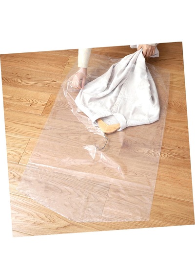 5 Adet 60x90 Cm Şeffaf Elbise Poşeti, Omuz Kesimli Askı Delikli Koruyucu Elbise Kıyafet Hurcu