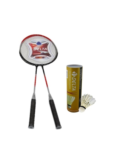 Delta 2 Badminton Raketi 6 Kaz Tüyü Badminton Topu Seti