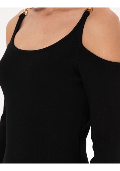 Pierre Cardin Siyah Extra Slim Fit Triko Elbise 50290603-vr046