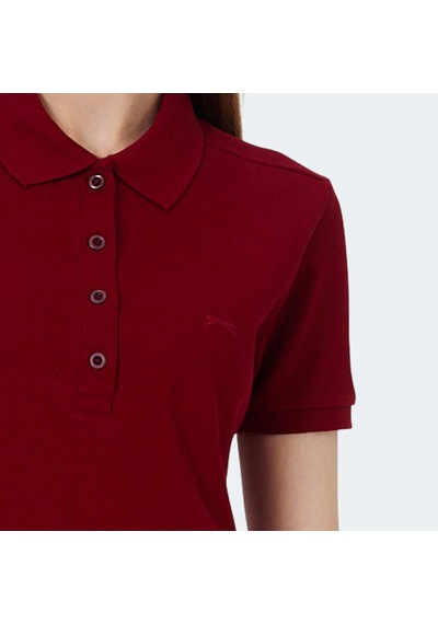 Slazenger VERA I Kadın Polo Yaka Bordo Tişört