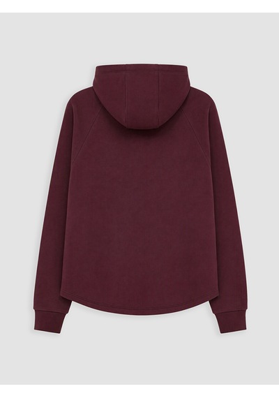 Lcw Petite Bordo Bağcıklı Soft Touch Kadın Hoodie