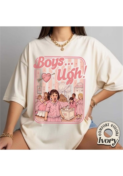 Flood Of Style Boys Ugh Meme T-shirt Erkekler Kadınlar İçin %100 Pamuklu Tişörtler Kısa Kollu Üstler 0202-3 Çok Renkli